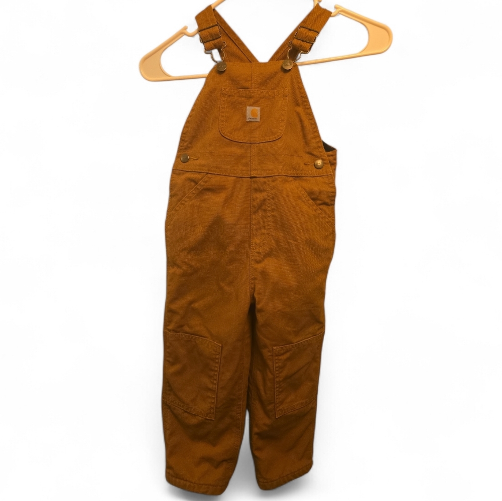 Carhartt Kids Flannel-Lined Overalls | Size 3T | Excellent Condition